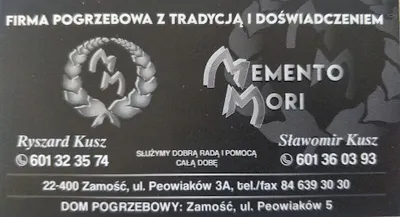 Firma Pogrzebowa Memento Mori Zamość